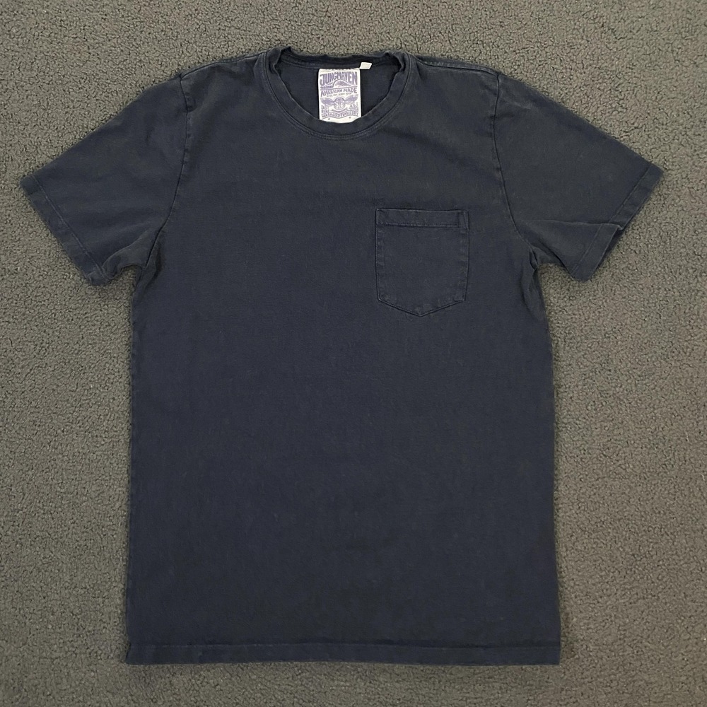 Jungmaven Men's Short Sleeve Pocket Tee in Navy